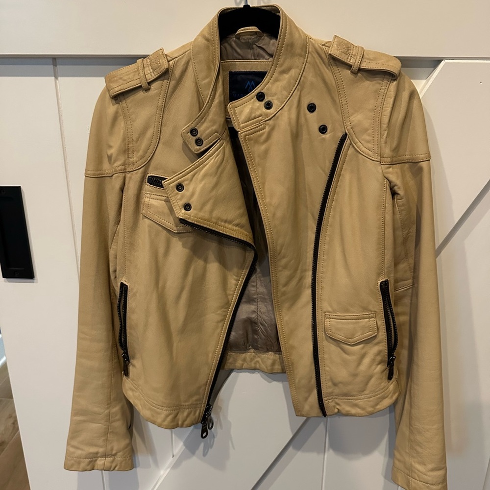 Martin + Osa tan Leather Jacket